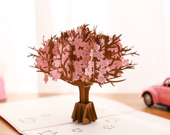 Liif Cherry Blossom Tree 3D Pop Up Card, Spring Card, Mother's Day, Anniversary, Wedding, Birthday