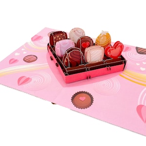 Liif Sweet Chocolate Box 3D Greeting Pop Up Valentine Cards, Valentines Day Card, Mother's Day, Heart, Birthday Card For Boyfriend, Girl image 2