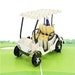 Liif Golf Cart Father's Day Pop Up Card for All Occasions, Retirement, Happy Birthday Card, Fathers Day Card, Golf Gifts for Men, Women 