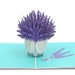 Liif Lavender Blooms Pop Up Card, 3D Flower Greeting Card, Pop Up Cards Birthday, Mothers Day Card, Anniversary Card, Wedding, Get Well Card 
