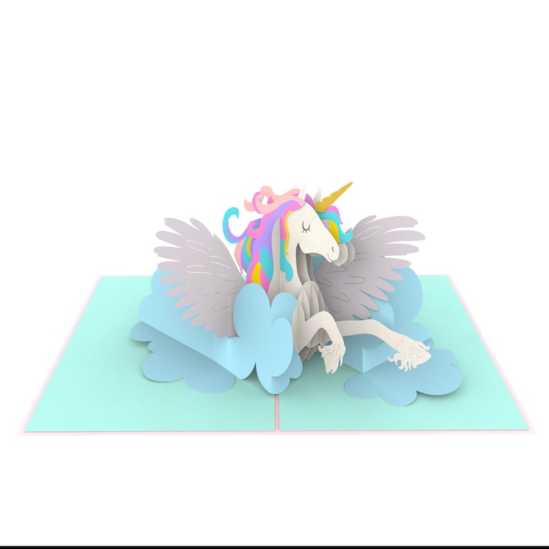 Magical Unicorn 3D Pop up Card, Handmade Birthday Gift - Etsy Canada