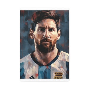 Lionel Messi Pablo Picasso Painting Original Wall Art, Canvas Gallery Wraps