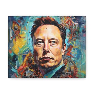 Elon Musk One Of A Kind Canvas Gallery Wrap