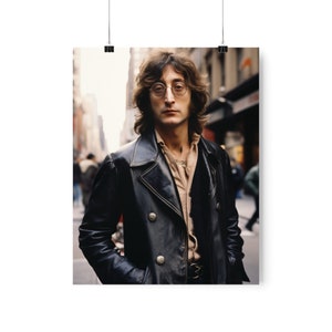 The Beatles John Lennon New York City Original Wall Art, Premium Matte Vertical Poster