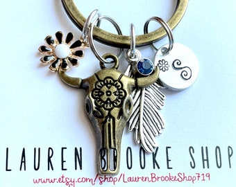 key chain western keychain cowgirl keychain cowgirl gift fun cowgirl keychain bandana keychain country girl keychain