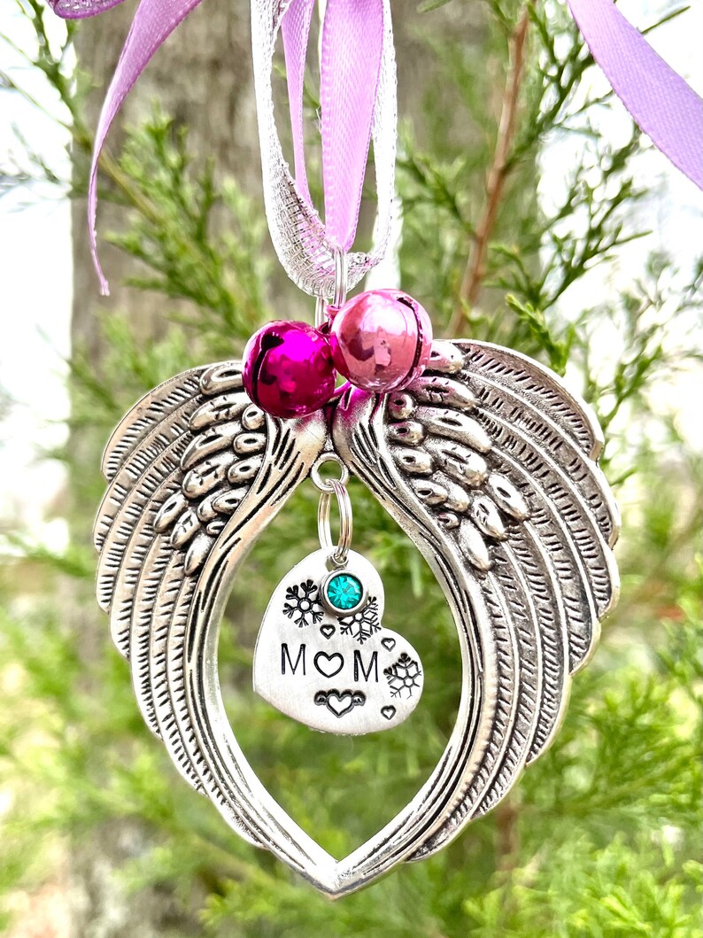 Mom Memorial Ornament/mom Remembrance Ornament/hand Stamped Etsy