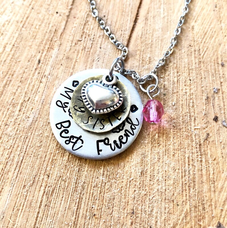 Collier Soeur Cœur Avec Diamants - Cadeau Emotionnel Pour Soeur Anniversaire Noël
