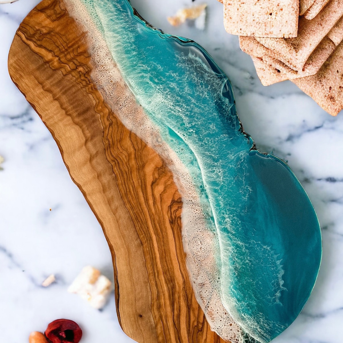 Personalized Ocean Resin Cheese Board