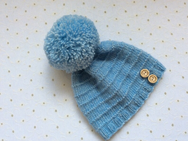 boys blue pom pom hat