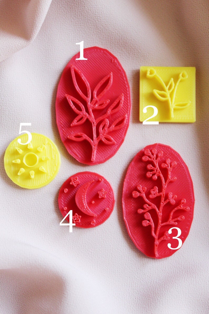 Flower Polymer Clay Stamps Stamps For Clay Earrings Etsy