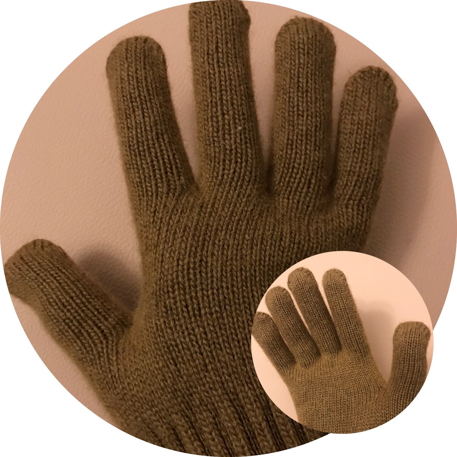 Braun Gloves - Etsy