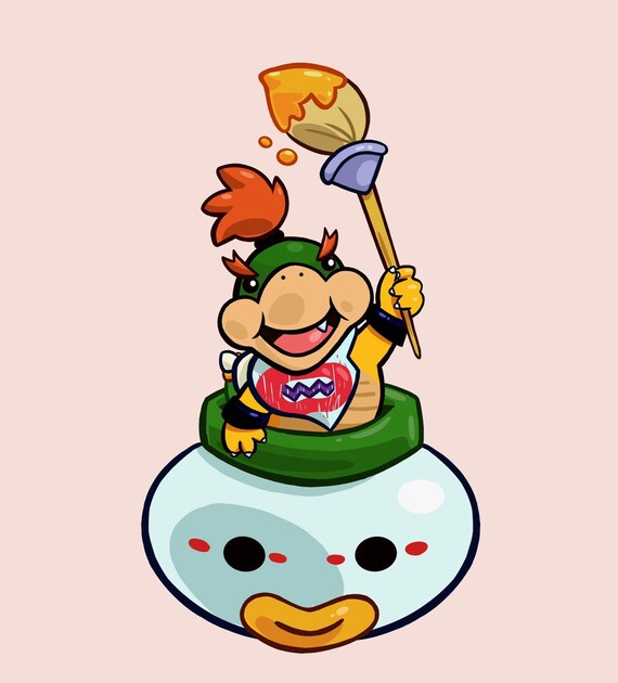 Bowser Jr 1 75in Button Etsy