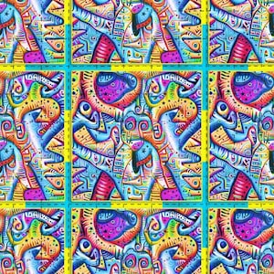 Arte psicodélica com borrão // ॐॐ GETAFREAX ॐॐ // Getafix Miraculix Panoramix 500 Hits 21,5 cm x 17,5 cm também conhecido como GFX#68