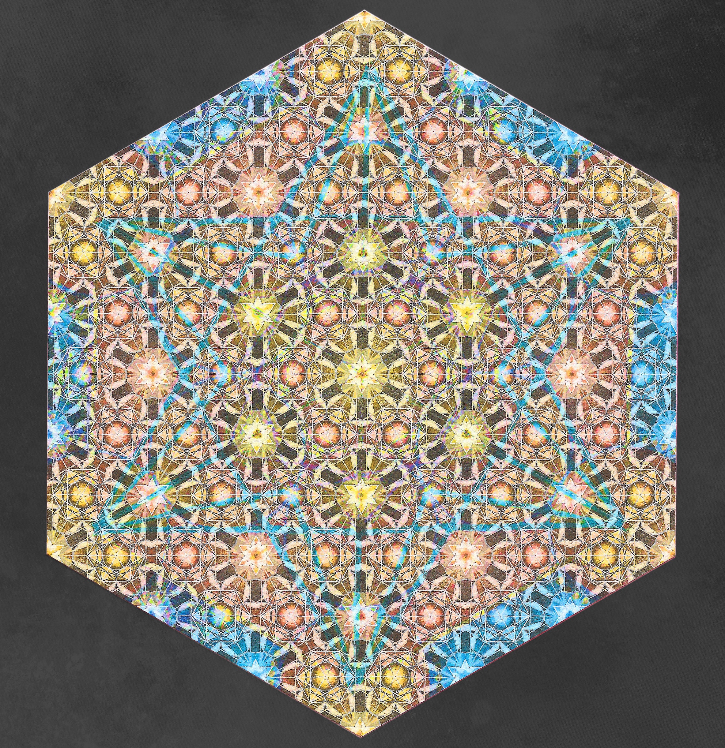 Blotter Art // METRABOX HEXAGON // 600 hits 20 cm x 17.5 cm aka XMETRA#24