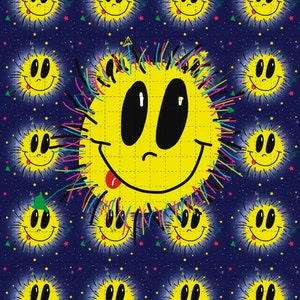 Psychedelic Blotter Art // SMILLY // 500 Hits 21.5 cm x 17.5 cm aka SMI#59