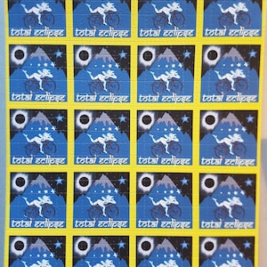 Psychedelic Blotter Art // TOTAL ECLIPSE Albert Hofmann Bike Ride // 500 Hits 21.5 cm x 17.5 cm aka SOLIPSE#27