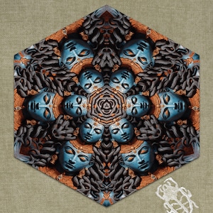 Blotter Art // Shiva HEXAGON // 600 Risultati 20 cm x 17,5 cm aka XSHI#73