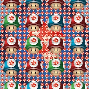 Psychedelic Blotter Art // 1UP Mushrooms // 500 Hits 21.5 cm x 17.5 cm aka 1UP#58