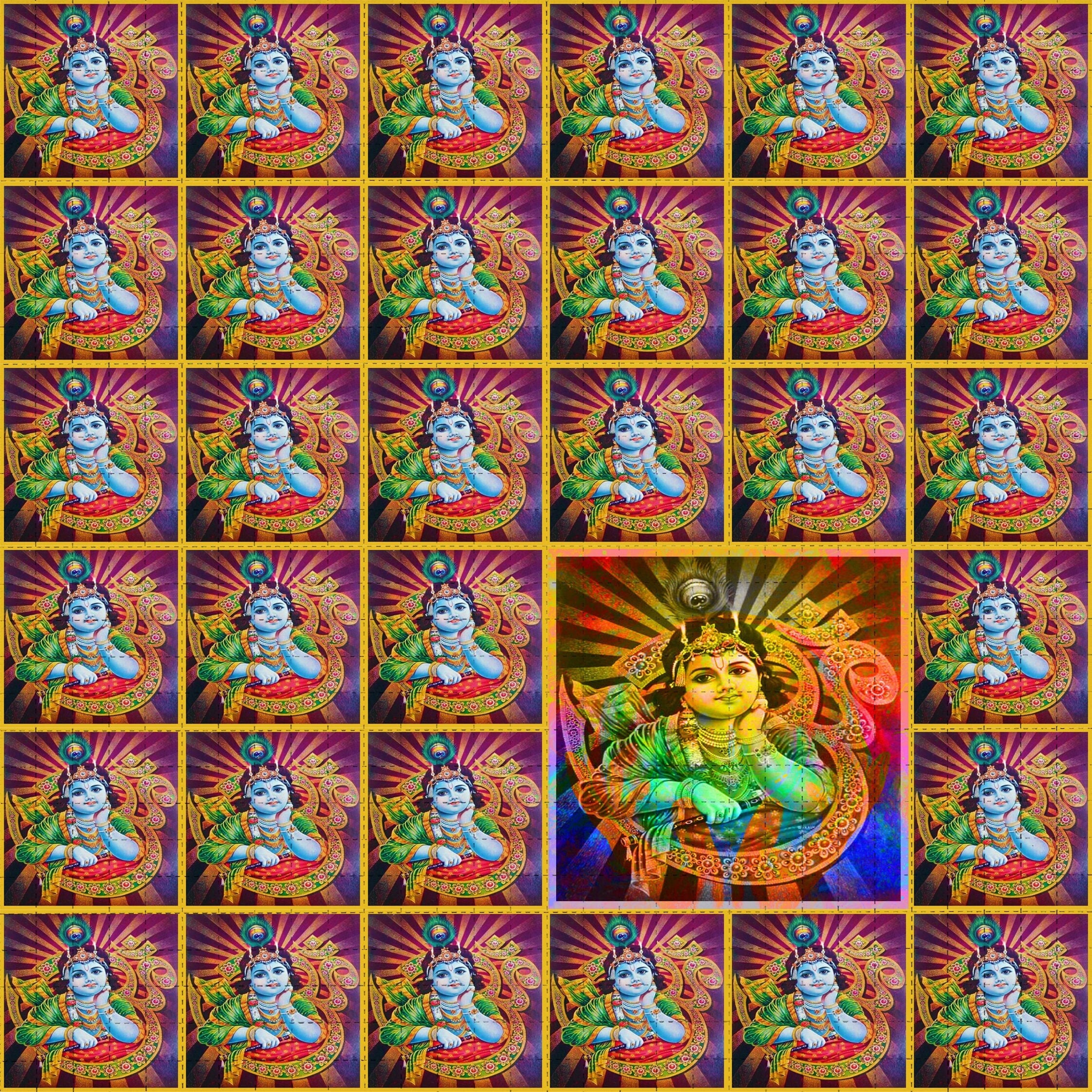 ブロッターアート 仏陀 オーム サイケデリック サイケデリック・ブロッター・アート // OM KRISHNA // 900ヒット 7.5