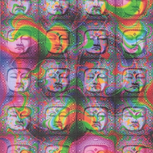 ॐ Double Faced Blotter Art // BUDDHA OM ॐॐ // 500 Risultati 21,5 cm x 17,5 cm aka BOM#100