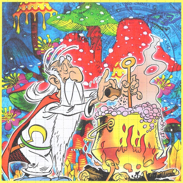 Psychedelic Blotter Art // GETAFIX MIRAKULIX // 20x20 Hits 17,5x17,5cm aka GET25#3