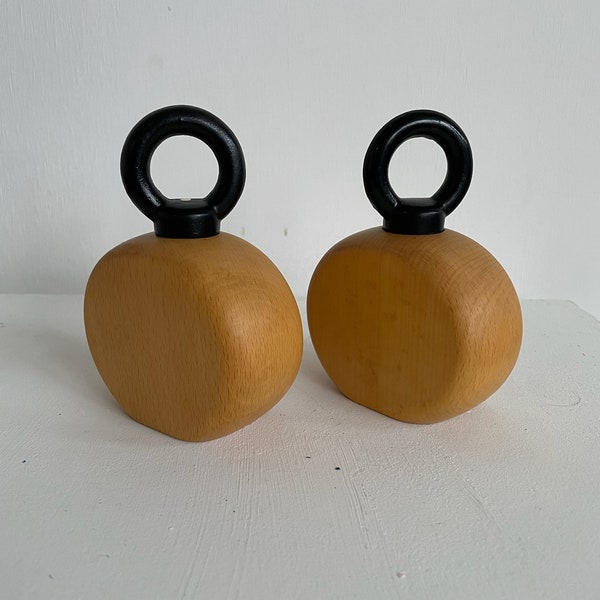 Vintage Nissen Danmark postmodern salt and pepper grinders with Cole and Mason mechanism