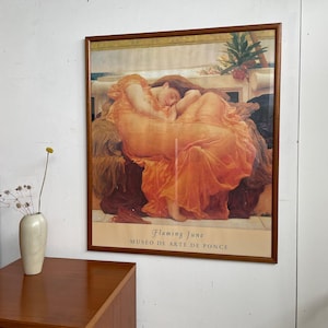 Vintage poster print of Flaming June by Lord Leighton 1988 Museo de arte de Ponce