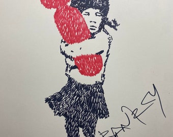 Banksy , Original, Signed, drawing, painting, art, artwork, Pop art, graffiti, street art, Keith Haring