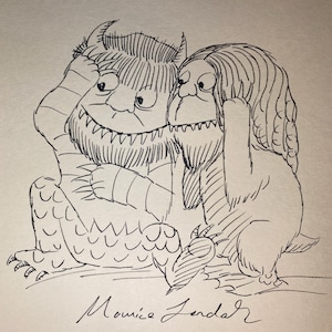 Maurice Sendak, drawing, painting, Sendak, Original, Not Print, Where the wild things are, illustration