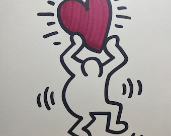 Keith Haring , Original, Signed, Haring, drawing, painting, art, artwork, Pop art, graffiti, street art,