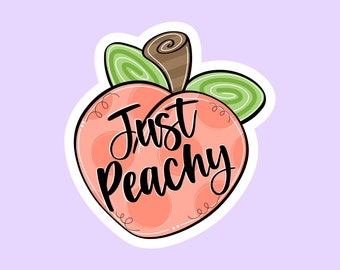 Gewoon Peachy sticker, beste vriend cadeau, voedsel stickers, grappige stickers, Macbook sticker, Macbook Pro stickers, coole stickers