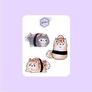 Shiba Inu Sticker Pack, Kawaii Stickers, Cute Matte Stickers