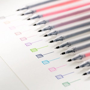 Gel Ink Pens, Gel Pens, Fine Nib Pen Set, 0.5mm Nib Pens, Set of