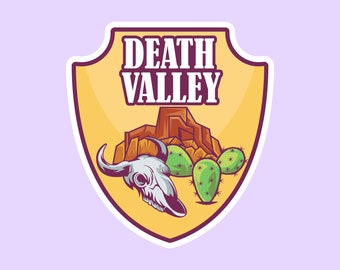 Death Valley National Park Sticker, National Park Badge Stickers, National Park Prints