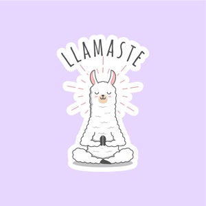Autocollant Llamaste, autocollant Lama alpaga, autocollant Yoga, autocollant pour ordinateur portable, autocollants esthétiques, autocollants drôles