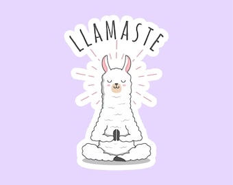 Llamaste Sticker, Llama Alpaca Sticker, Yoga Sticker, Laptop Sticker, Aesthetic Stickers, Funny Stickers