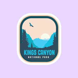 Kings Canyon National Park Sticker, National Park Badge Stickers, National Park Prints