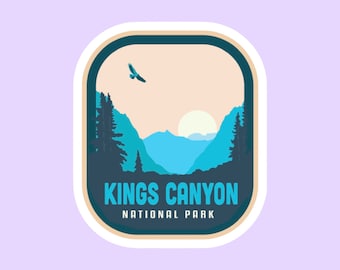 Kings Canyon National Park Sticker, National Park Badge Stickers, National Park Prints
