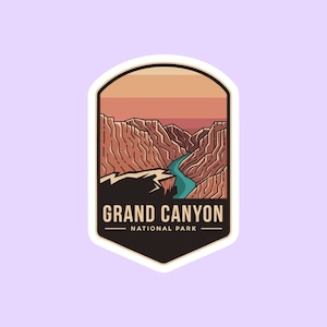 Grand Canyon National Park Sticker, National Park Badge Stickers, National Park Prints
