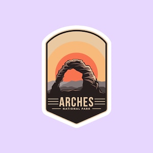 Arches National Park Sticker, National Park Badge Stickers, National Park Prints