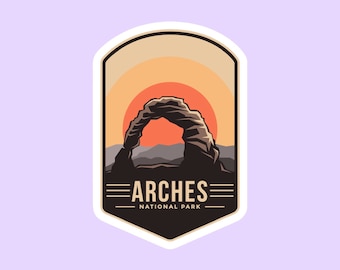 Arches National Park Sticker, National Park Badge Stickers, National Park Prints