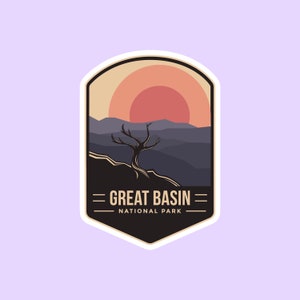 Great Basin National Park Sticker, National Park Badge Stickers, National Park Prints