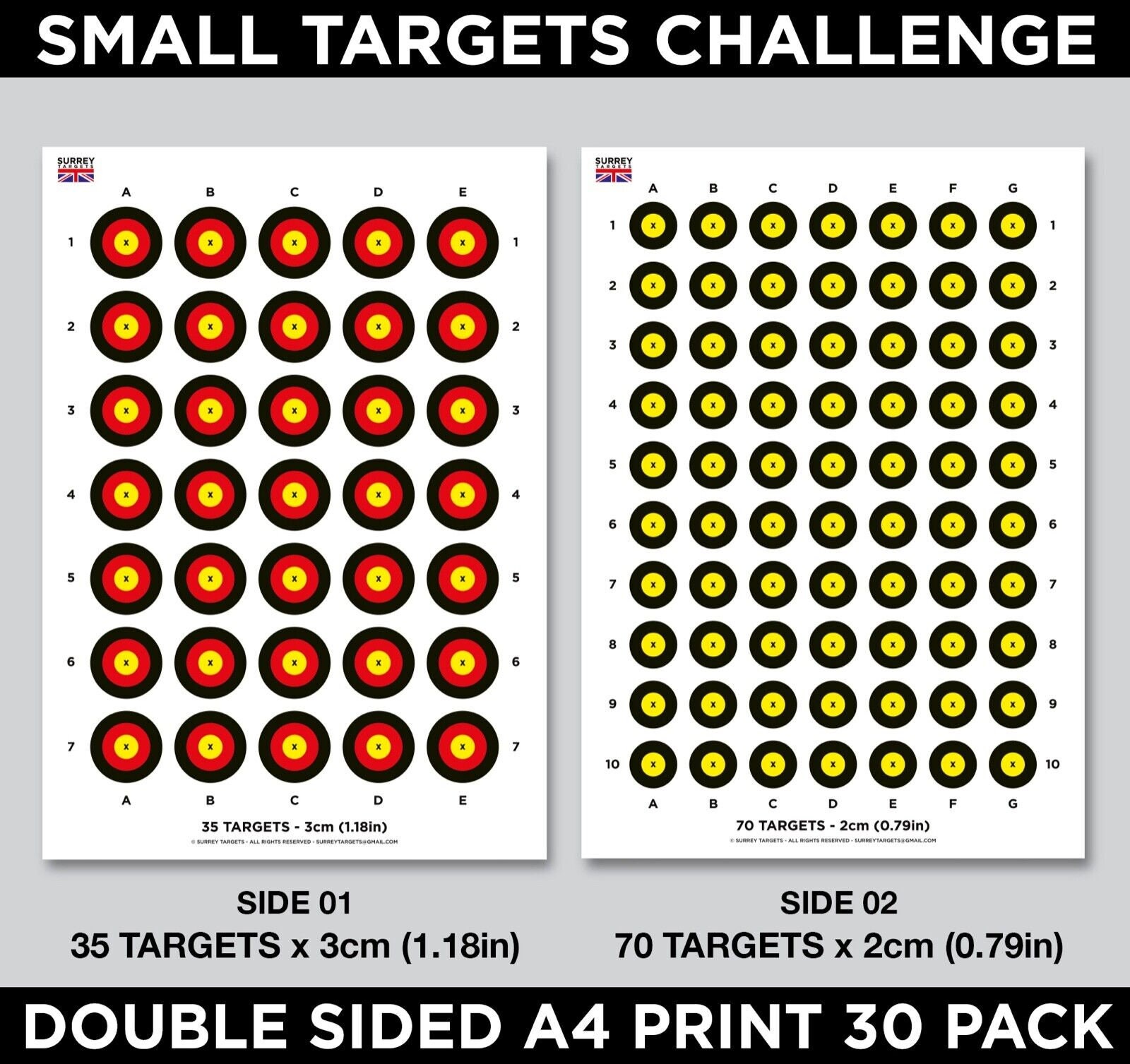 Cible C50 Dynamic Shooters Cibles De Tir En Papier 43,2 X 63,5 Cm (50 Feuilles) Pour Armes à Feu, Fusil, Pistolet, Pistolet, Pistolets BB, Airsoft, Pistolet à Granulés, Fusil à Air Comprimé