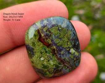 Cabochon di pietra preziosa di diaspro naturale sangue di drago, pietra di drago sciolta, pietra preziosa per avvolgimento di fili