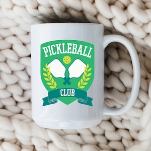 Pickleball Mug Pickleball Lover Coffee Cup Gift For Her Sport Coach Gift Country Club Pickleball Coffee Mug Pickleball Mom Pickle Baller