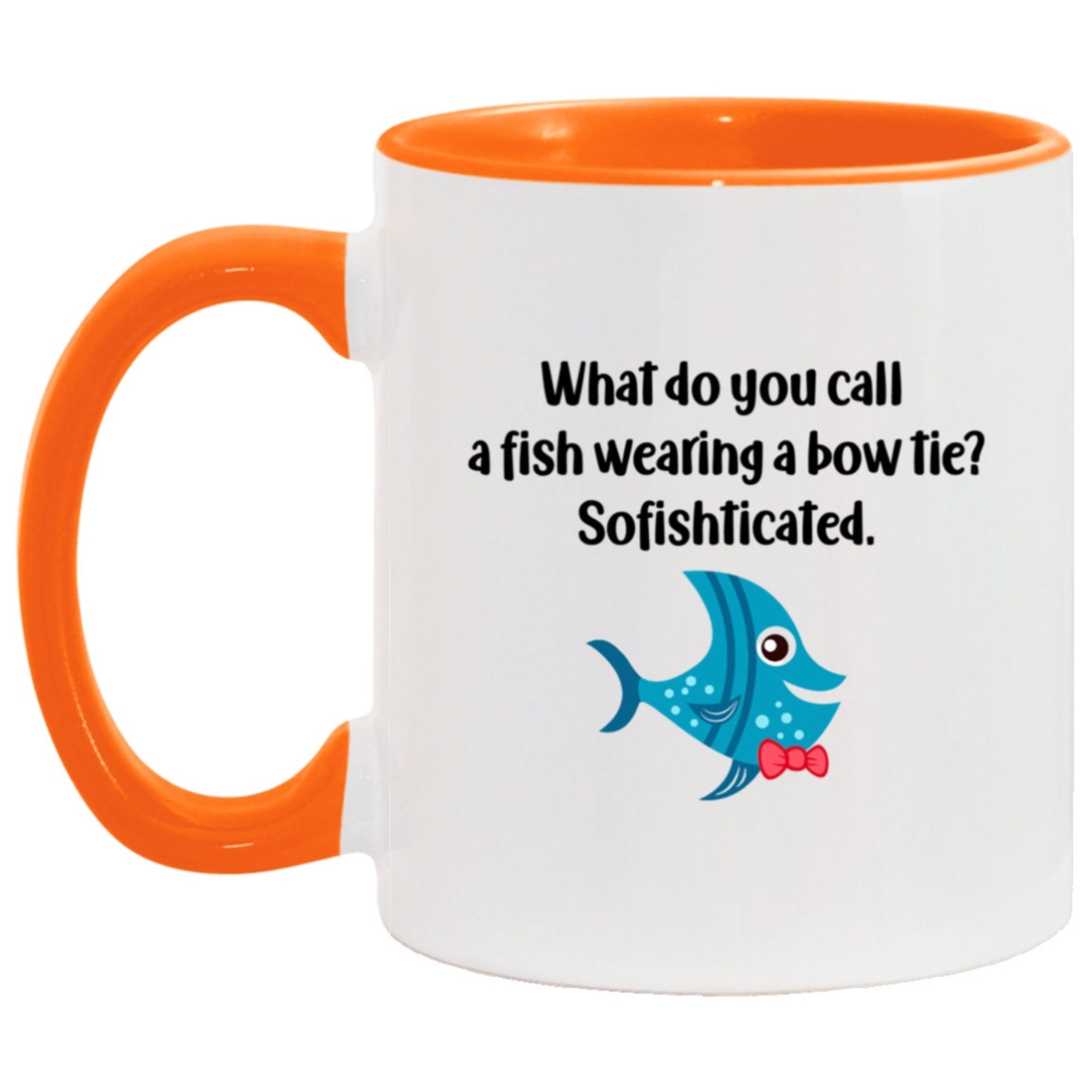 What do you call a fish wearing a bow tie 11 oz. Mug Dad Etsy