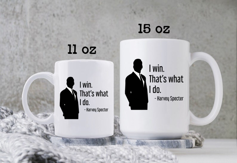 Harvey Specter Quote Mug Suits Fan Coffee Cup Lawyer Gift for Attorney