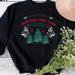 Griswold Christmas Tree Farm Sweatshirt, Funny Christmas Vacation Crewneck, Retro Holiday Sweatshirt, Cozy Xmas Movie Gift
