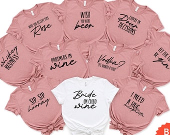 Wine Bachelorette Party Shirts, Bachelorette Party Shirts, Bride Babe Shirt, Bride Shirt, Team Bride Shirt, Bridesmaid Party Shirt