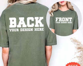 Comfort Colors Custom Text Shirt: Business Logo, Event Team Shirts